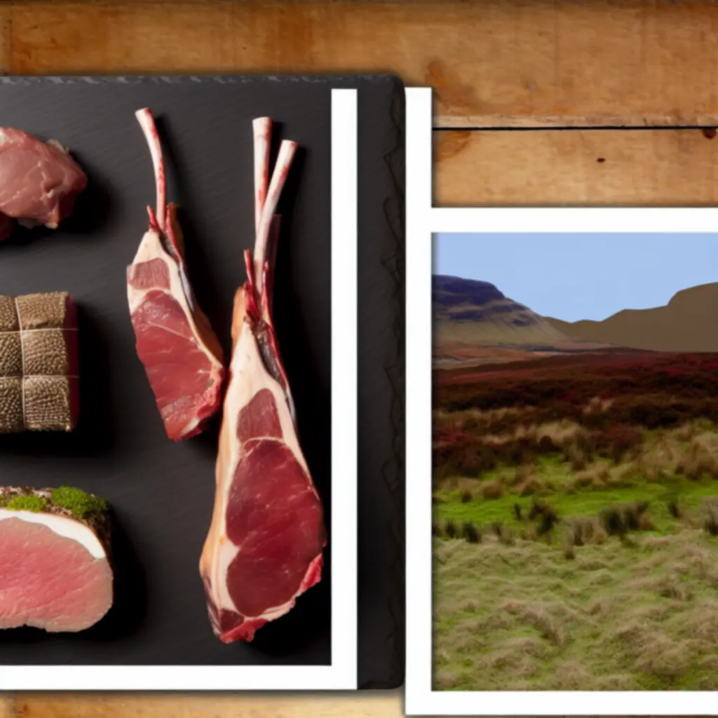 Selection of Scottish artisan meat products including venison and lamb