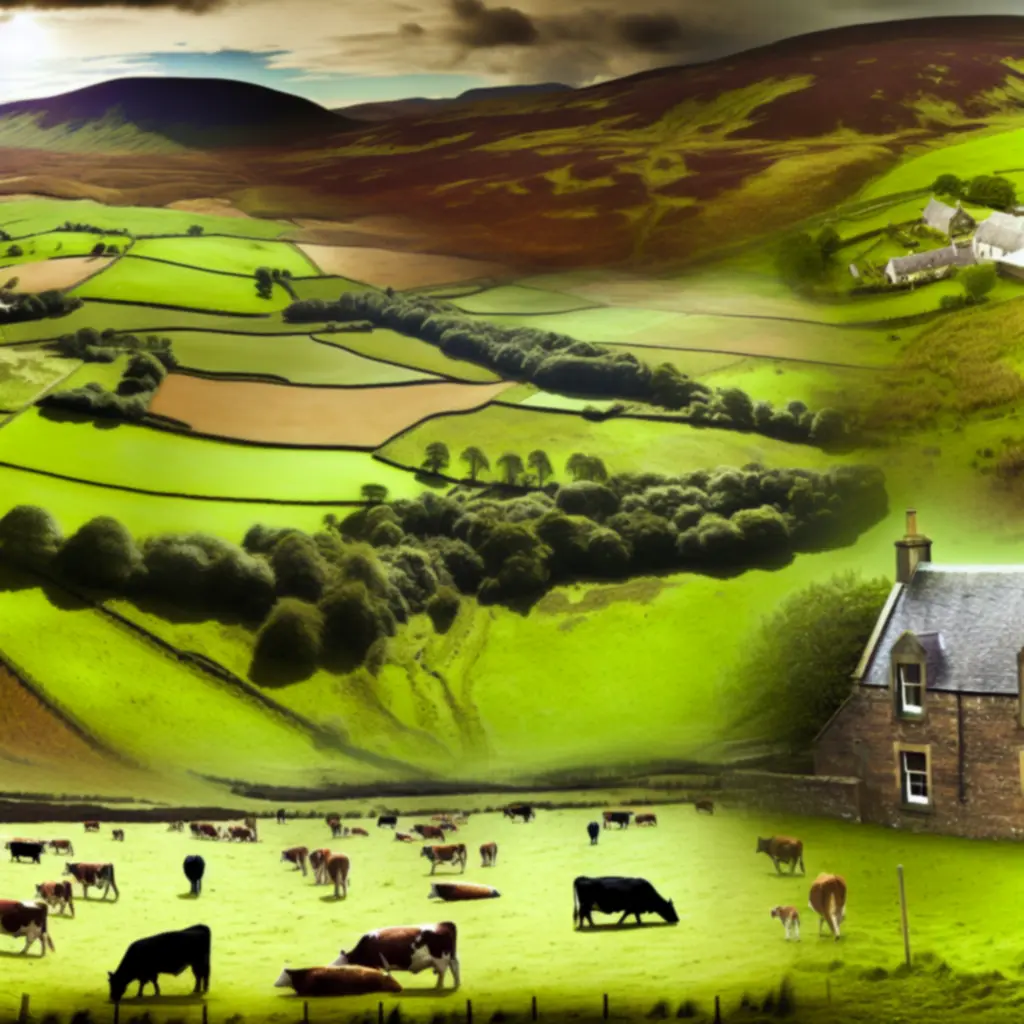 Scottish farmland panorama reflecting the rural heritage behind UHU SCOTLAND LTD