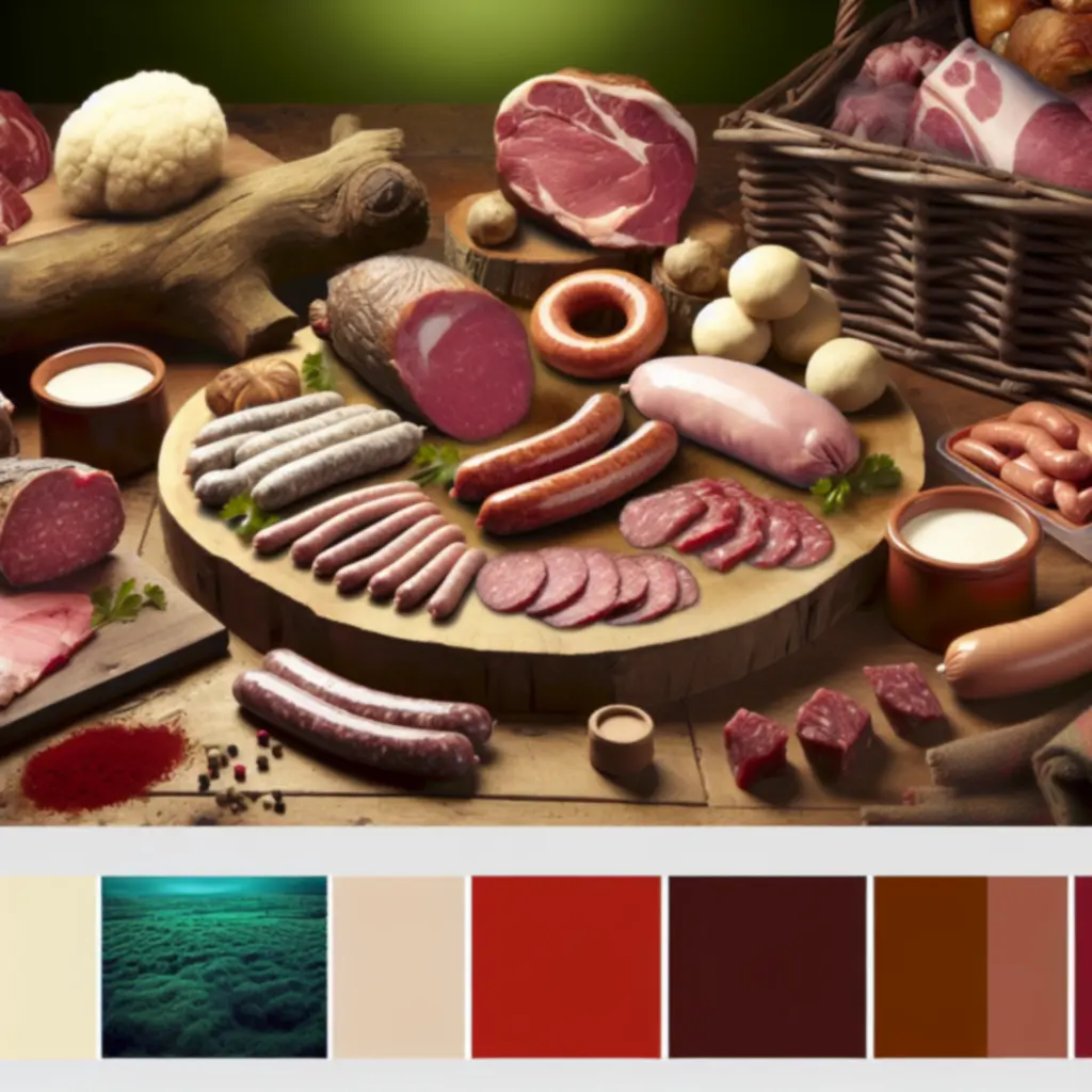 An appetising selection of premium Scottish meat products prepared for wholesale display.